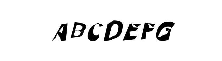 Through The Black Wide Italic  Free Fonts Download