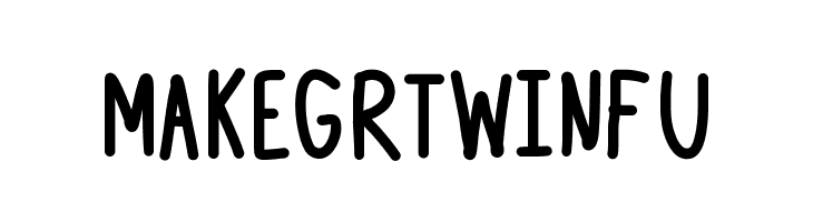 MAKEGRTWINFU AsdfghjklBold Font
