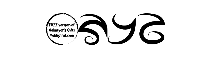 Nakaryon's Gifts Bold  Free Fonts Download