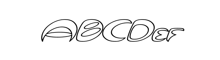 Qurve Hollow Wide Italic  Free Fonts Download