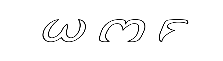 Qurve Hollow Wide Italic  Free Fonts Download