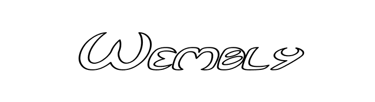 Qurve Hollow Wide Italic  Free Fonts Download