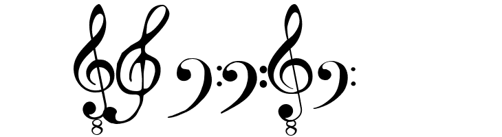 Clefs  Free Fonts Download