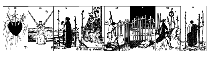 Gypsy Tarot-Minor Arcana  Free Fonts Download