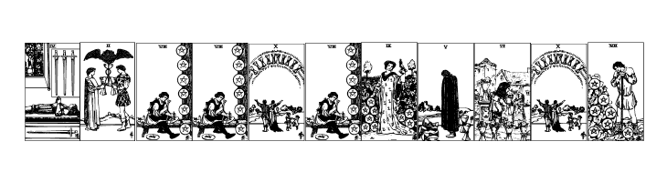 Gypsy Tarot-Minor Arcana  Free Fonts Download