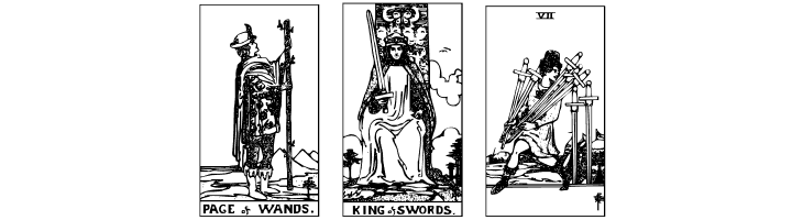 Gypsy Tarot-Minor Arcana  Free Fonts Download