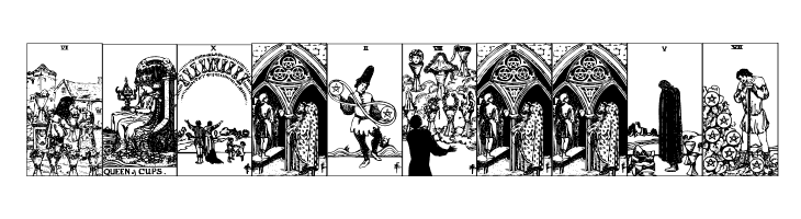 Gypsy Tarot-Minor Arcana  Free Fonts Download