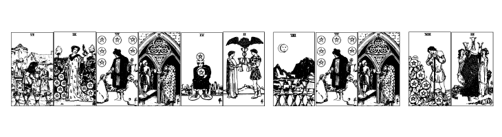Gypsy Tarot-Minor Arcana  Free Fonts Download