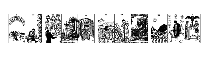 Gypsy Tarot-Minor Arcana  Free Fonts Download