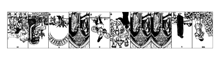 Gypsy Tarot-Minor Arcana Inverted  Free Fonts Download