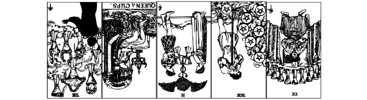 Gypsy Tarot-Minor Arcana Inverted  Free Fonts Download