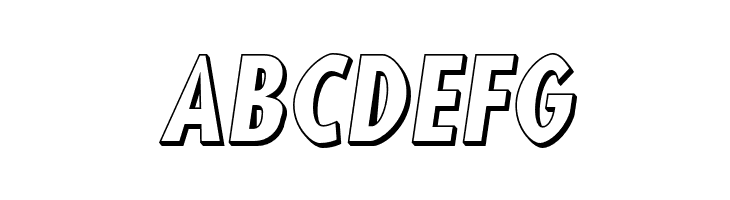 Blink 3D Oblique  Free Fonts Download