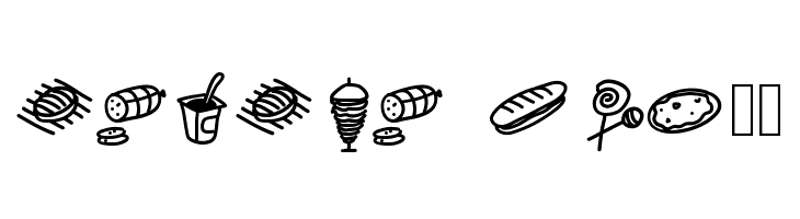 PWFoodcons  Free Fonts Download