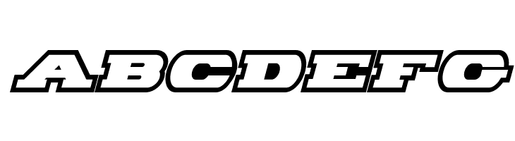 Hackney Block Outline Italic  Free Fonts Download