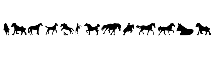 Horses 1  Free Fonts Download
