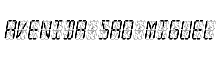 LED 16 Segment Italic  Free Fonts Download