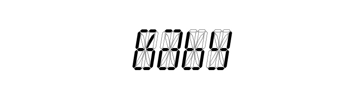 LED 16 Segment Italic  Free Fonts Download