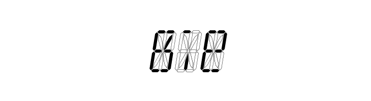 LED 16 Segment Italic  Free Fonts Download