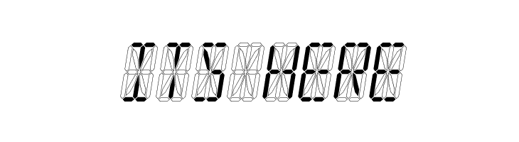 LED 16 Segment Italic  Free Fonts Download
