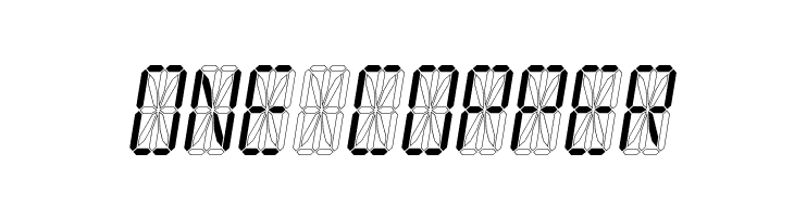 LED 16 Segment Italic  Free Fonts Download