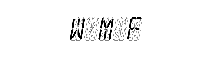LED 16 Segment Italic  Free Fonts Download
