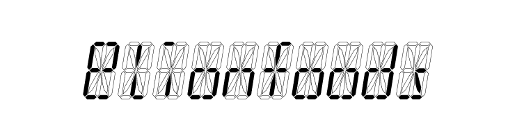 LED 16 Segment Italic  Free Fonts Download