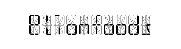 LED 16 Segment  Free Fonts Download