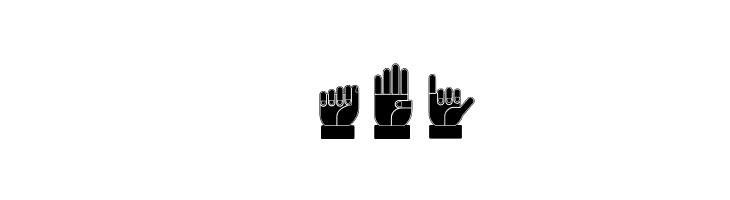 Dissaramas CRU Fingerspelling  Free Fonts Download