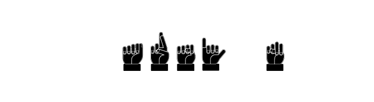 Dissaramas CRU Fingerspelling  Free Fonts Download