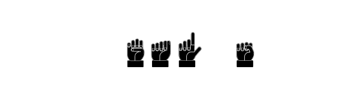 Dissaramas CRU Fingerspelling  Free Fonts Download