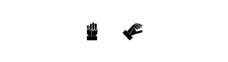 Dissaramas CRU Fingerspelling  Free Fonts Download