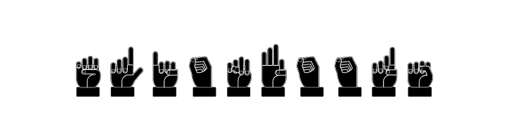 Dissaramas CRU Fingerspelling  Free Fonts Download