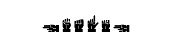 Dissaramas CRU Fingerspelling  Free Fonts Download