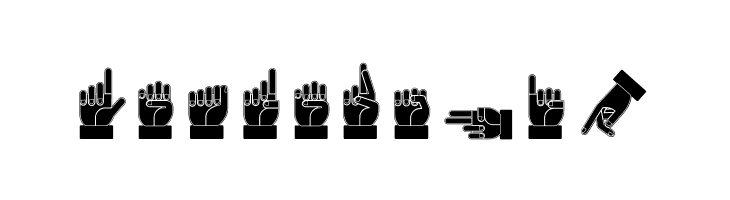 Dissaramas CRU Fingerspelling  Free Fonts Download
