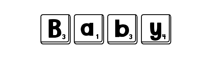 DJB Letter Game Tiles  Free Fonts Download