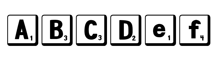 DJB Letter Game Tiles 2  Free Fonts Download