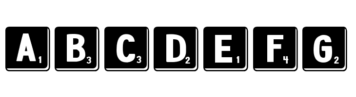 DJB Letter Game Tiles 3  Free Fonts Download