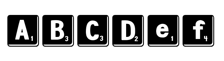 DJB Letter Game Tiles 3  Free Fonts Download