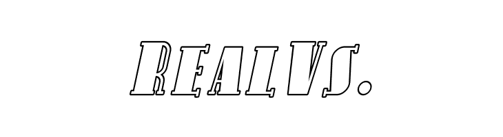 Avondale SC Outline Italic  Free Fonts Download