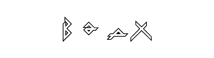Iron H Metal Outline  Free Fonts Download