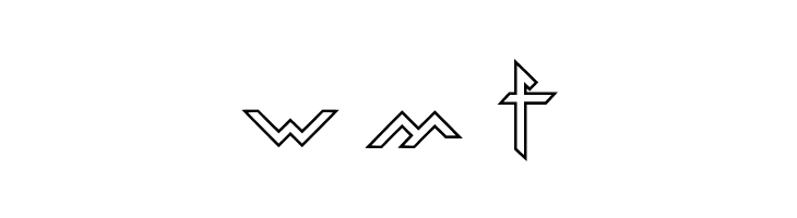 Iron H Metal Outline  Free Fonts Download