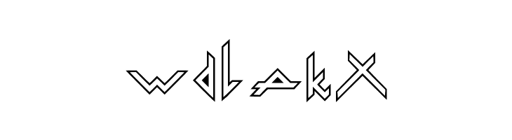 Iron H Metal Outline  Free Fonts Download