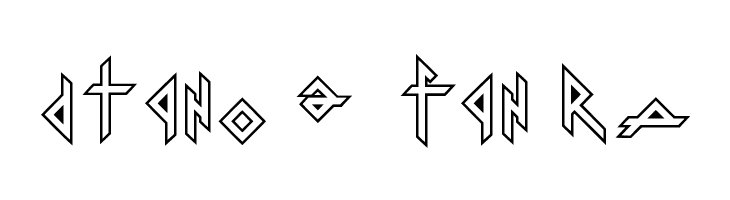 Iron H Metal Outline  Free Fonts Download