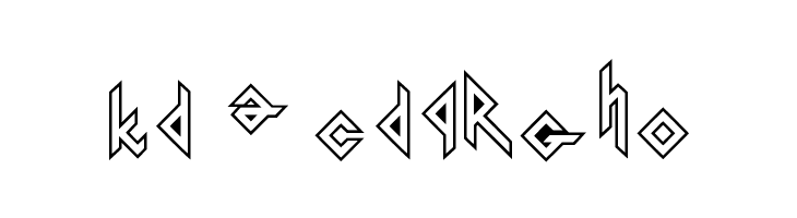 Iron H Metal Outline  Free Fonts Download