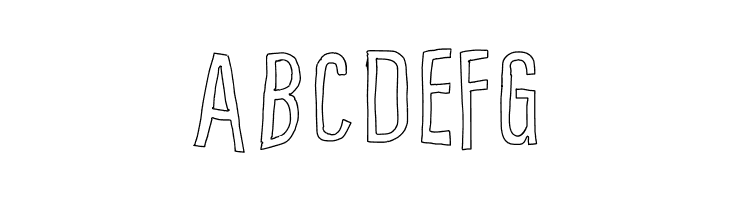 Cartoon East Outline  Free Fonts Download