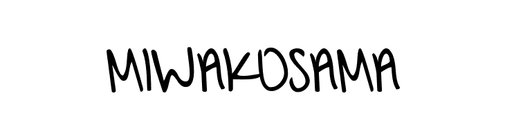 MIWAKOSAMA KG A Hundred Miles Font