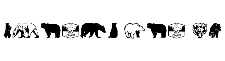 Bear Icons  Free Fonts Download