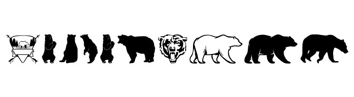 Bear Icons  Free Fonts Download
