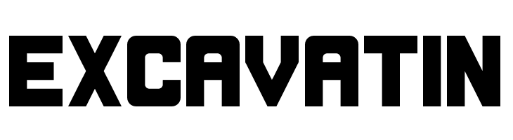 Excavatin Timeline Regular Font