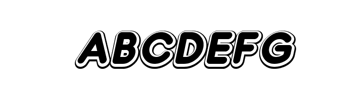 Double "Bubble Shadow Italic  Free Fonts Download